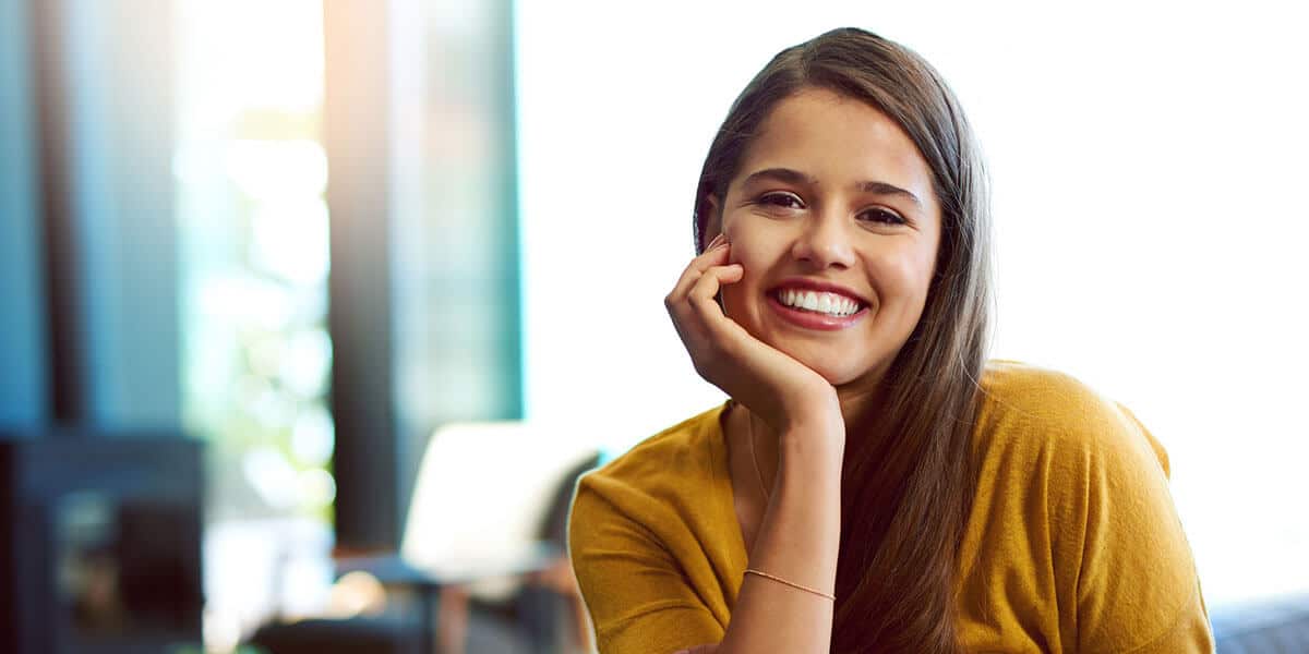 woman smiling